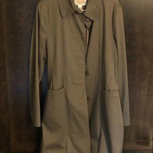 Women's Talbots Brown Large Rain Coat